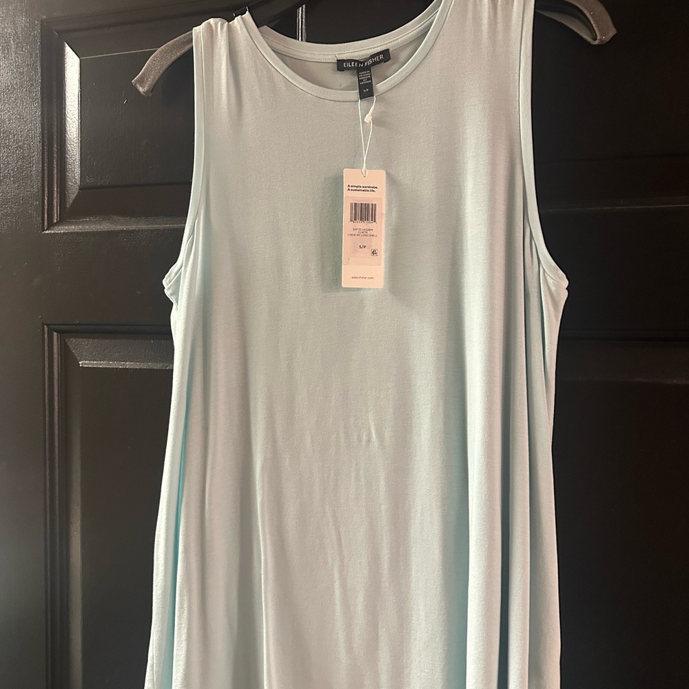Eileen Fisher Soft Blue Sleeveless Top